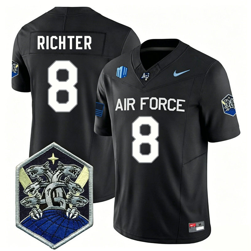 Air Force Falcons #8 Bo Richter College Football Jerseys,Uniforms-Black